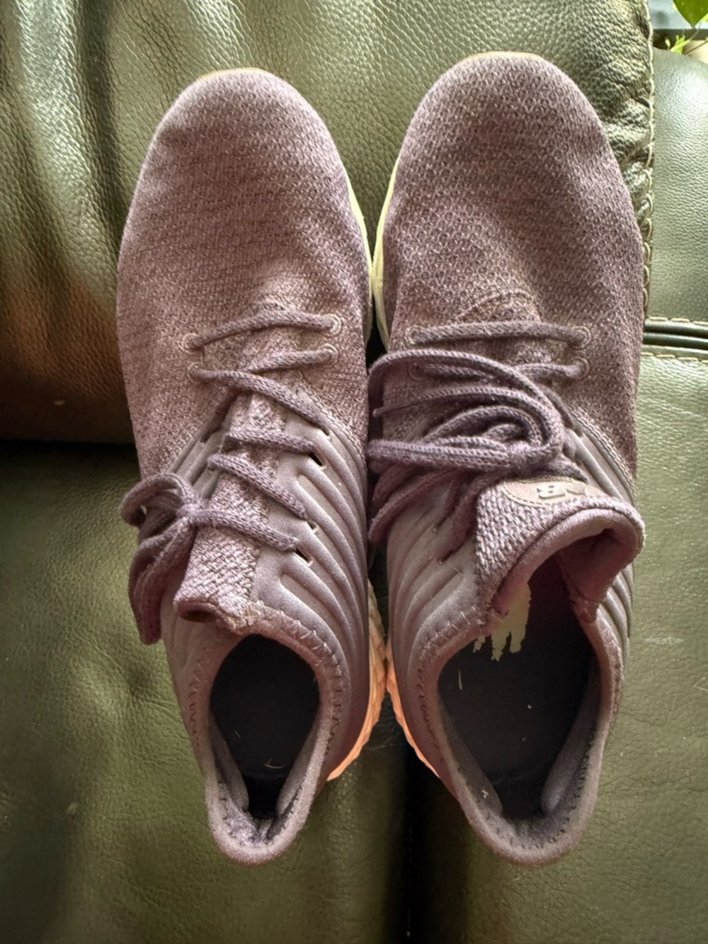 Women's Knit Lace-Up Sneakers in purple